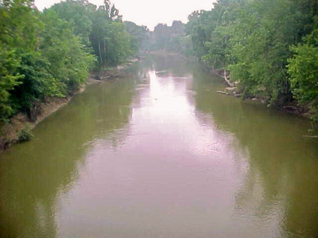 The Embarras River with trees lining its banks