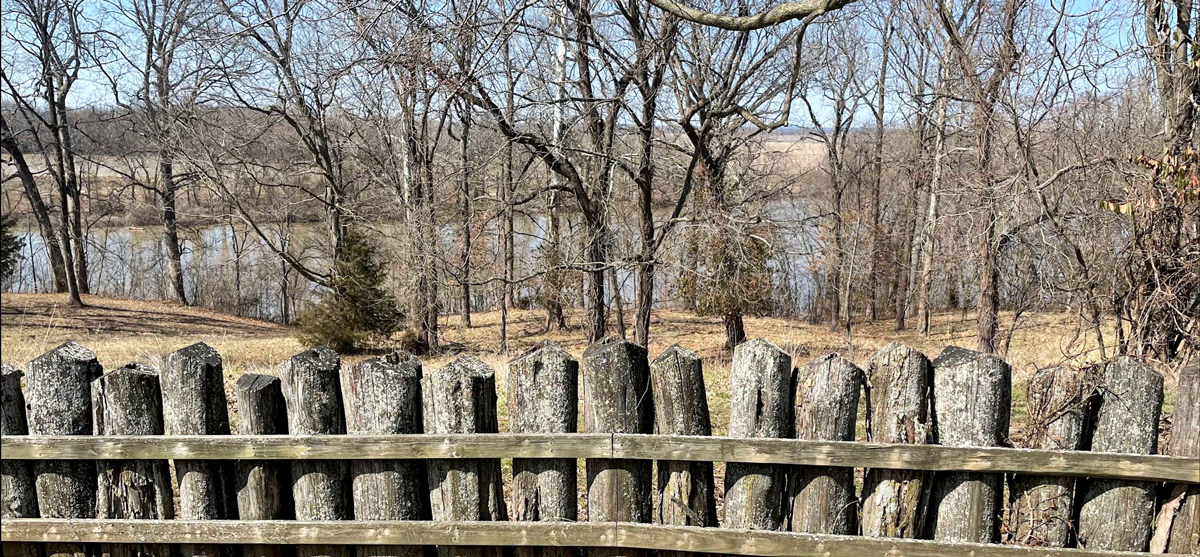 The Wabash River at winter as seen from Fort Knox