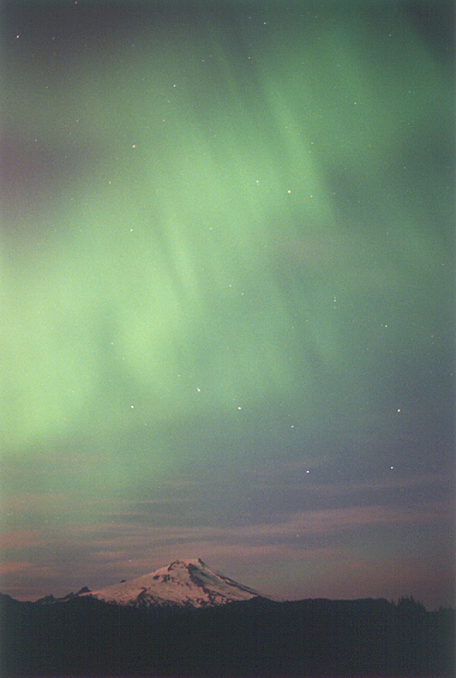 green and blue colored night sky