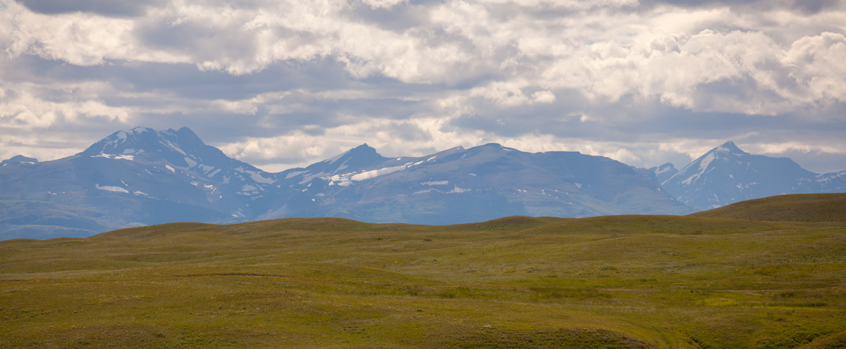 The tall snow peaks of the Rocky Mountain Front