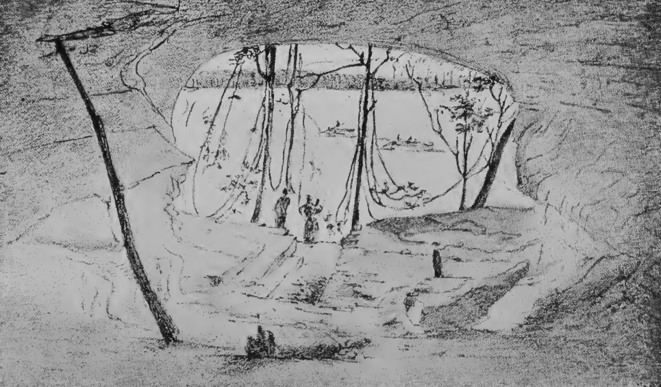 A complete view of the Ohio from inside a cave