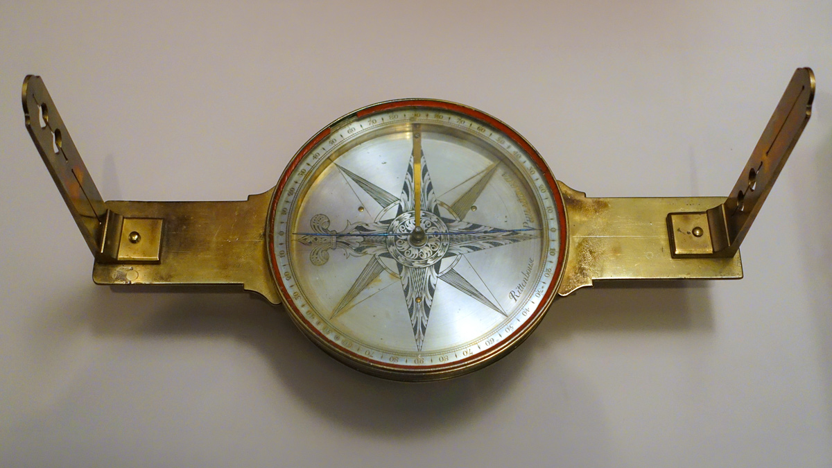 An surveyor's compass by David Rittenhouse of Philadelphia