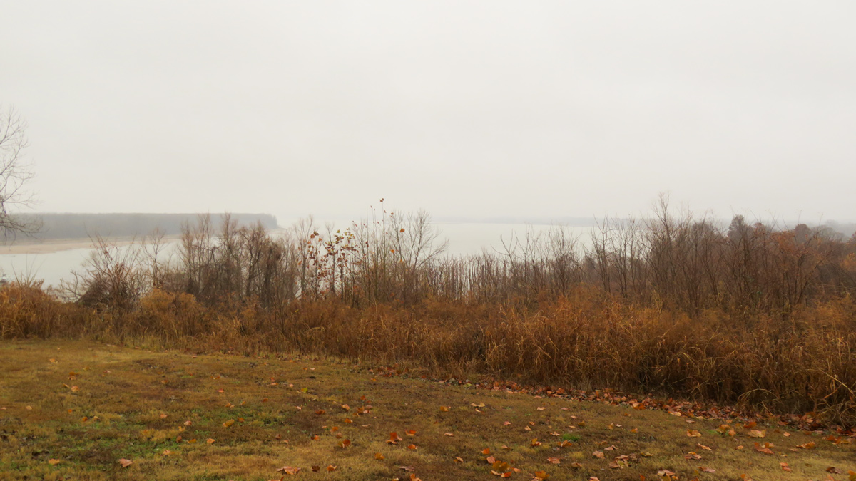 Mississippi River on a stormy fall day viewed from Fort Jefferson