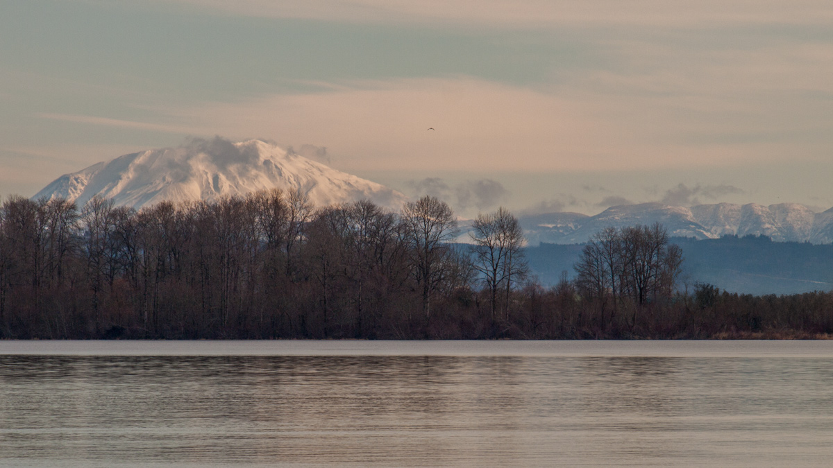 Snow peak with flat top