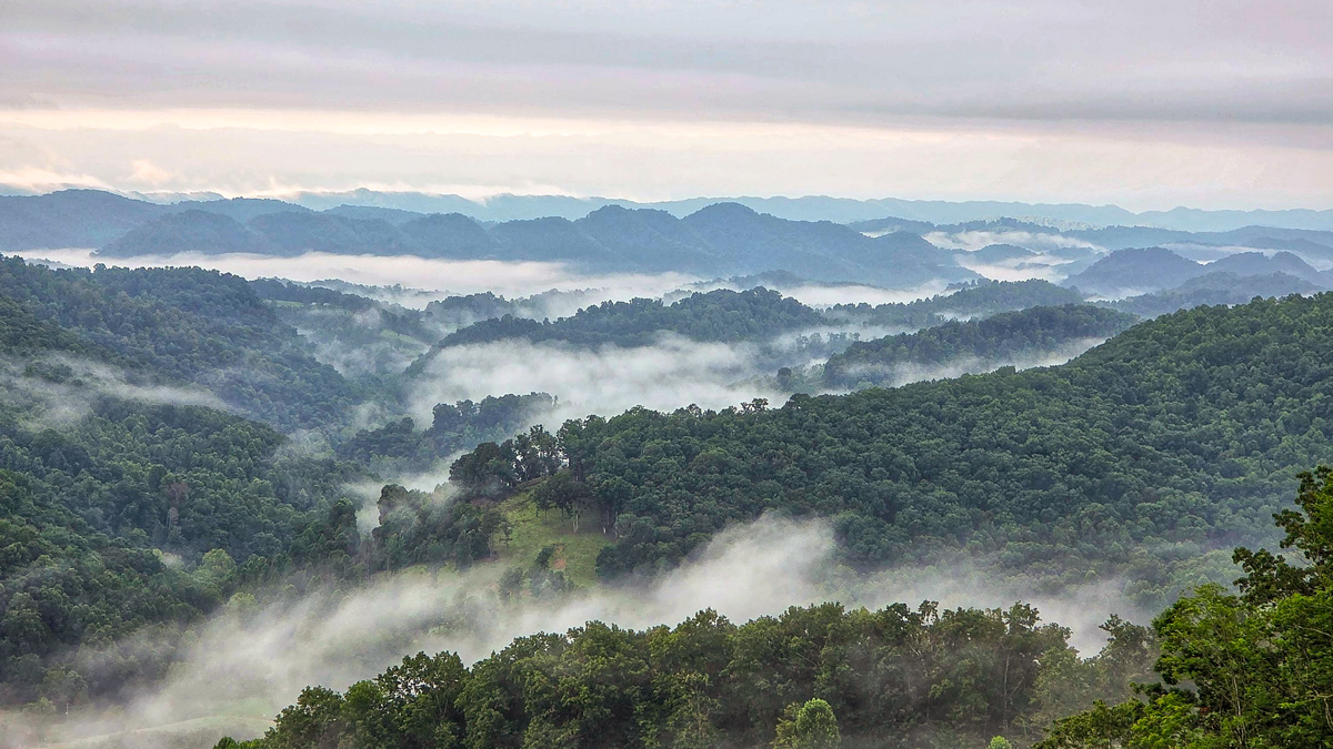 Appalachian Mountains viewed from atop Powell Mountain